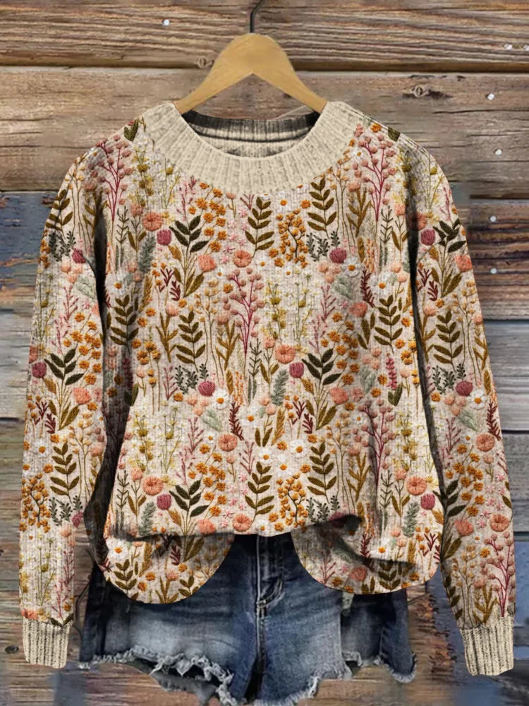 Nova - Comfortable floral jumper