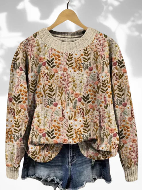 Nova - Comfortable floral jumper