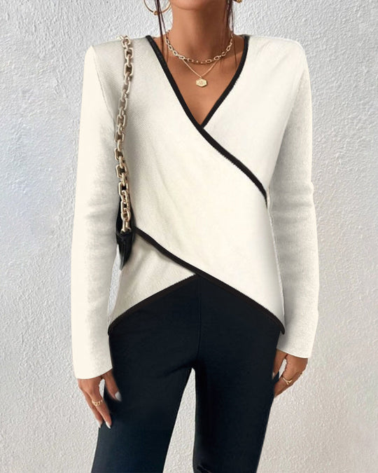 Jade - Elegant V-neck Sweater