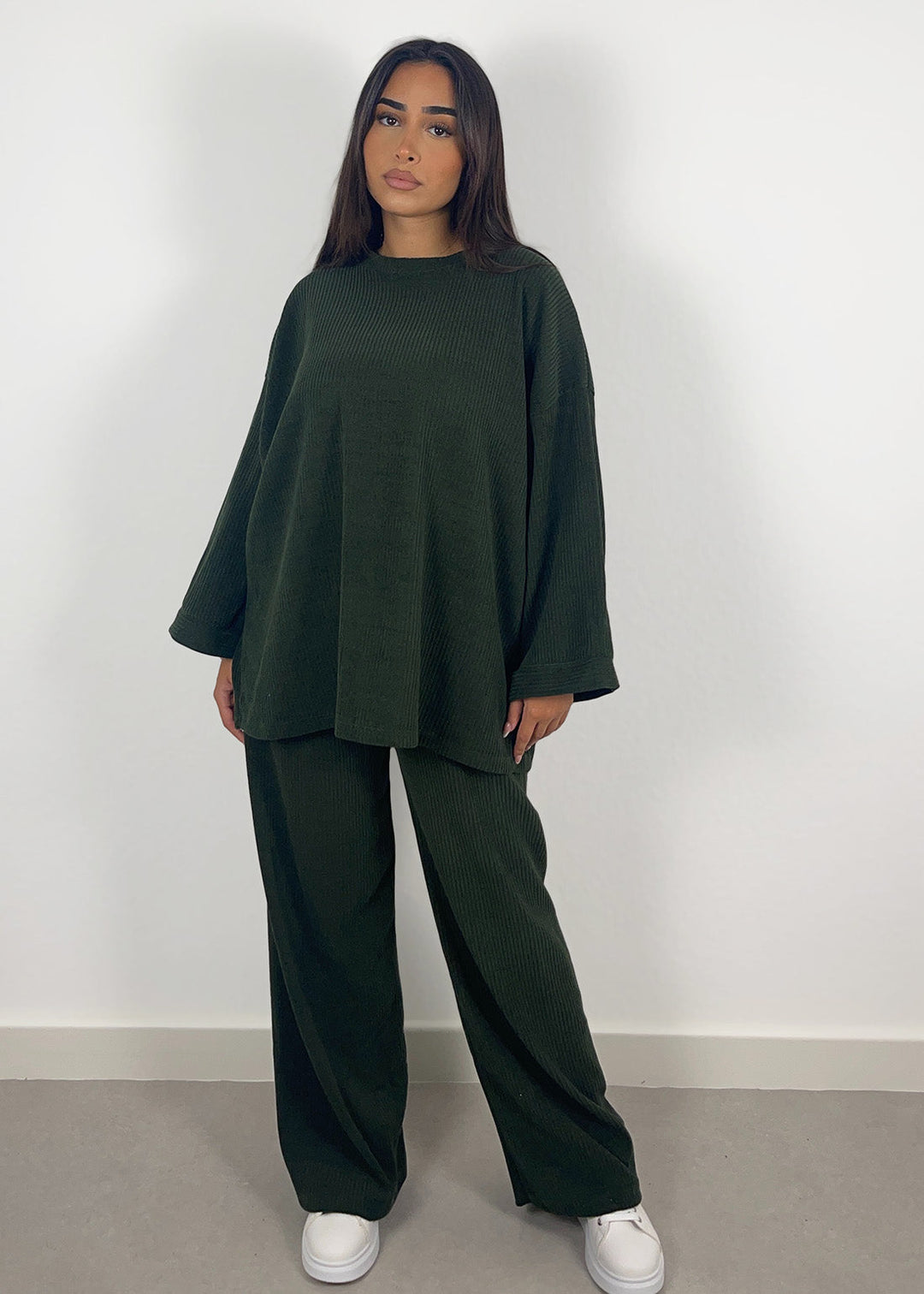 Corduroy top with free trousers