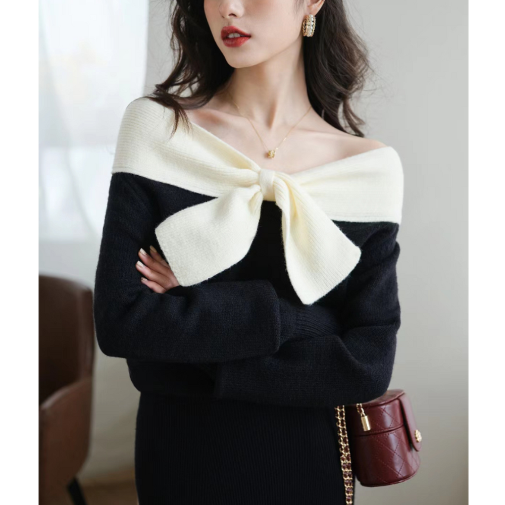 Iris - Elegant V-neck Sweater