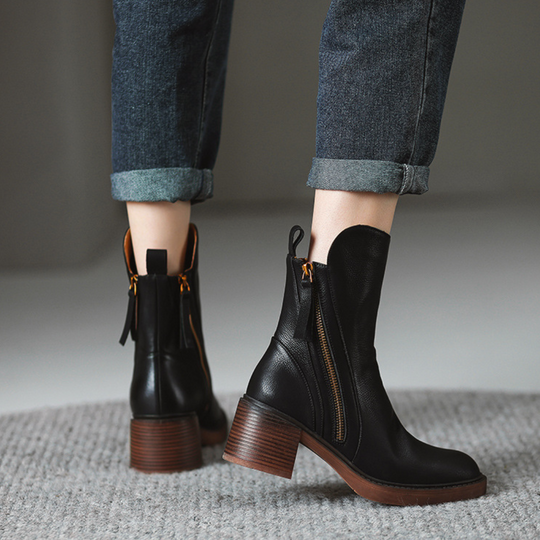 Grazia - Leather ankle boots