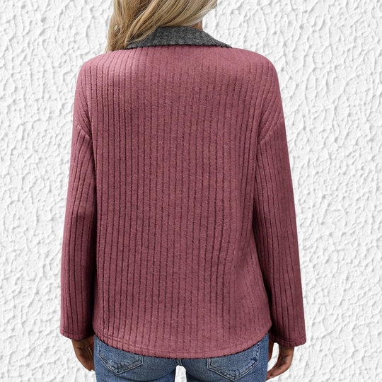 Felicia - Ladies' pullover with Polo collar