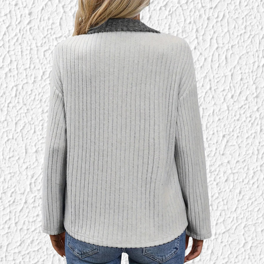 Felicia - Ladies' pullover with Polo collar