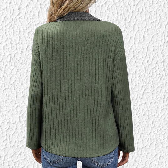 Felicia - Ladies' pullover with Polo collar