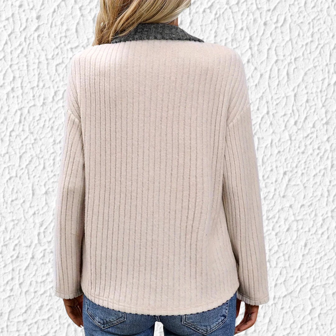 Felicia - Ladies' pullover with Polo collar