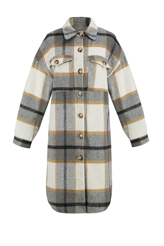 Checked autumn coat