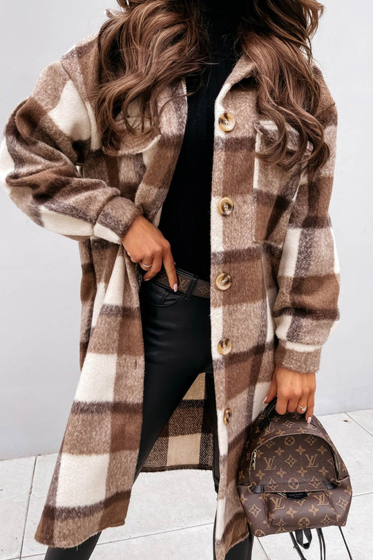 Checked autumn coat