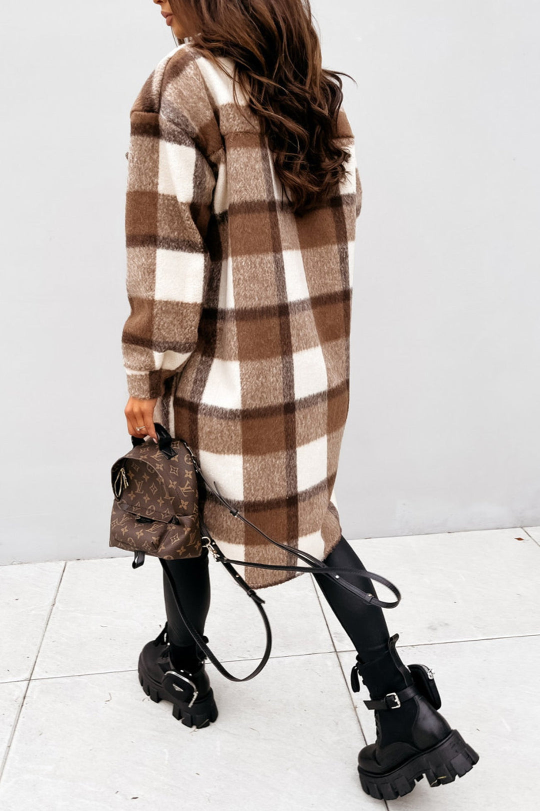 Checked autumn coat