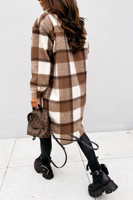 Checked autumn coat