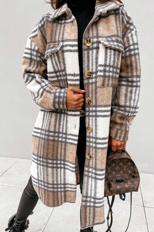 Checked autumn coat