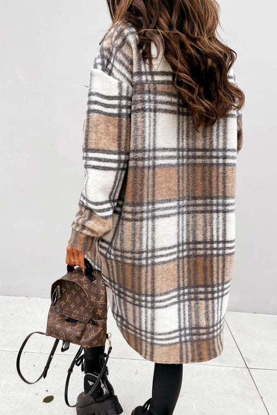 Checked autumn coat