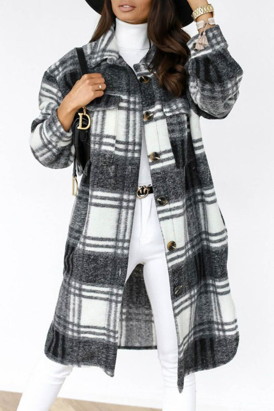 Checked autumn coat