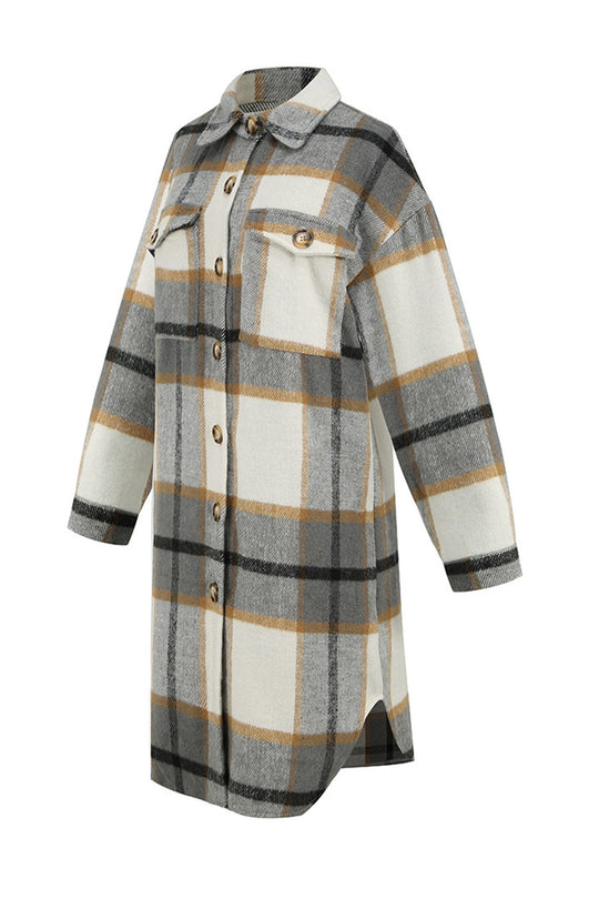 Checked autumn coat