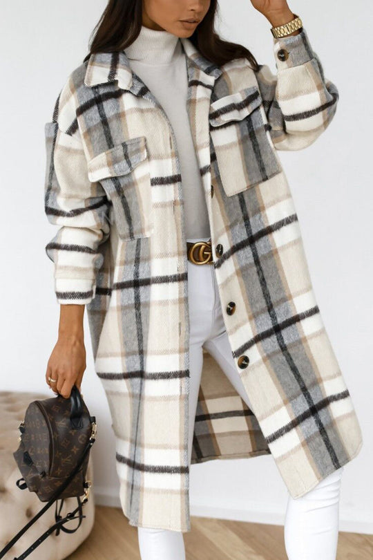 Checked autumn coat