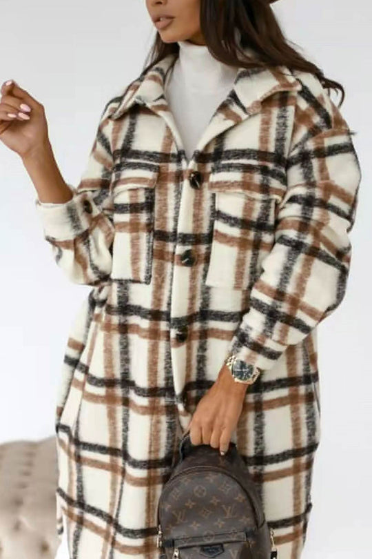 Checked autumn coat