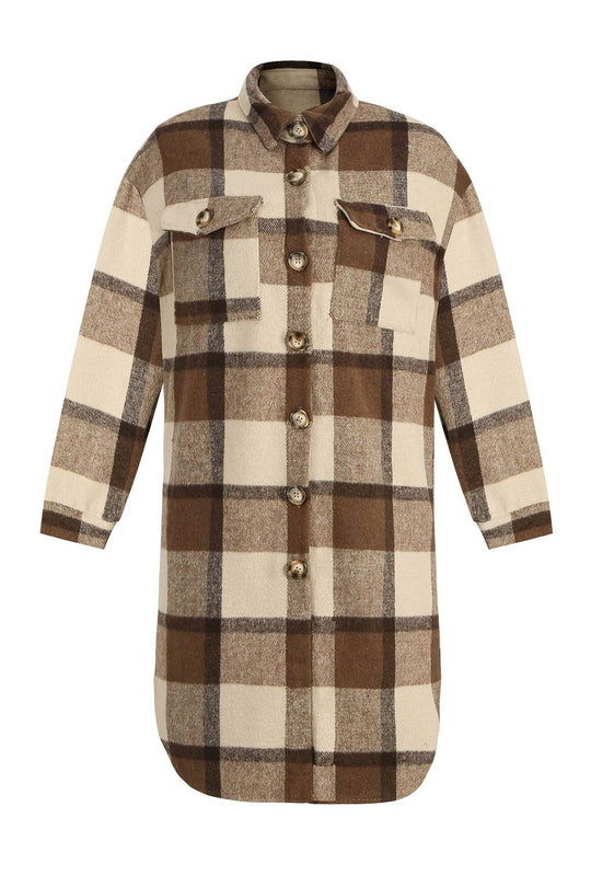 Checked autumn coat