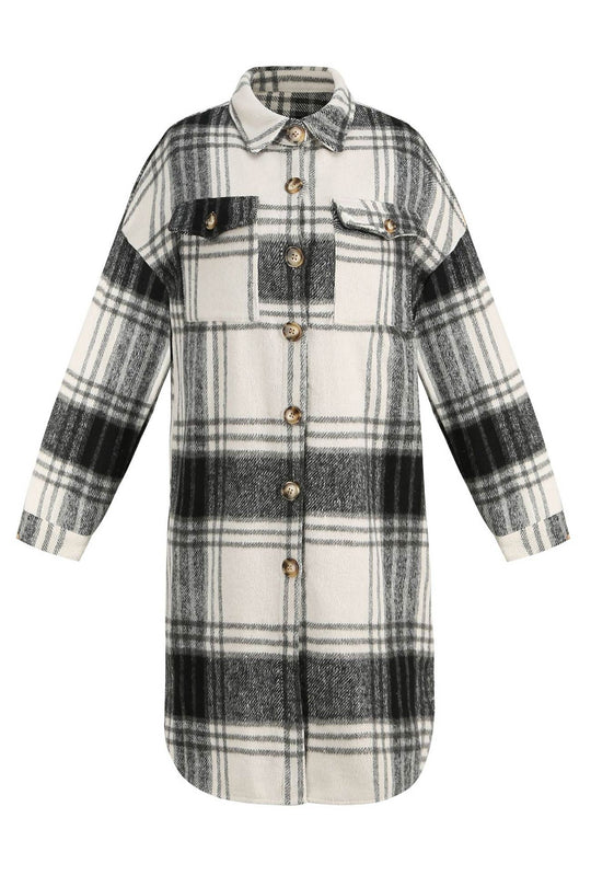 Checked autumn coat