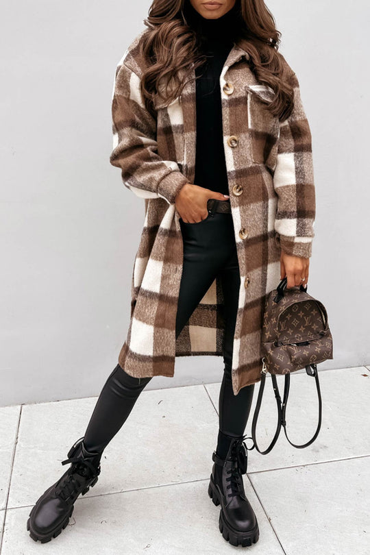 Checked autumn coat