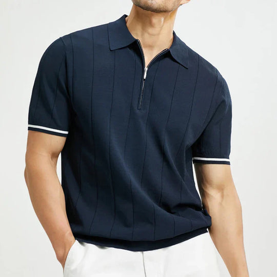 Laurel - Classic men's zipped polo shirt