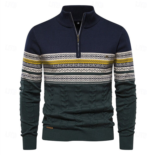 Nicko - Knitted jumper with half zip