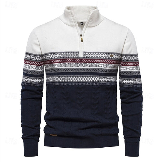 Nicko - Knitted jumper with half zip