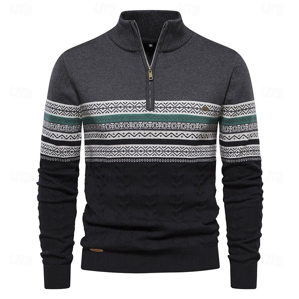 Nicko - Knitted jumper with half zip