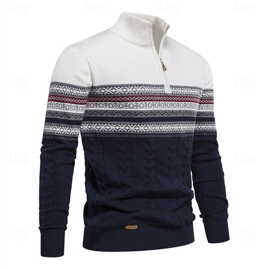 Nicko - Knitted jumper with half zip