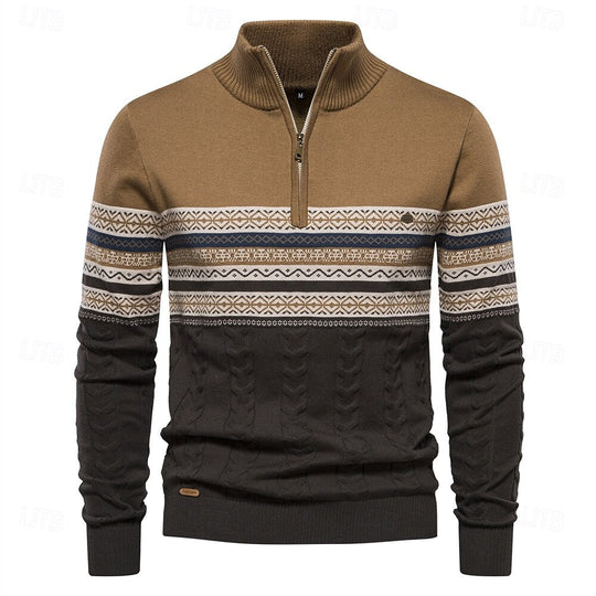 Nicko - Knitted jumper with half zip