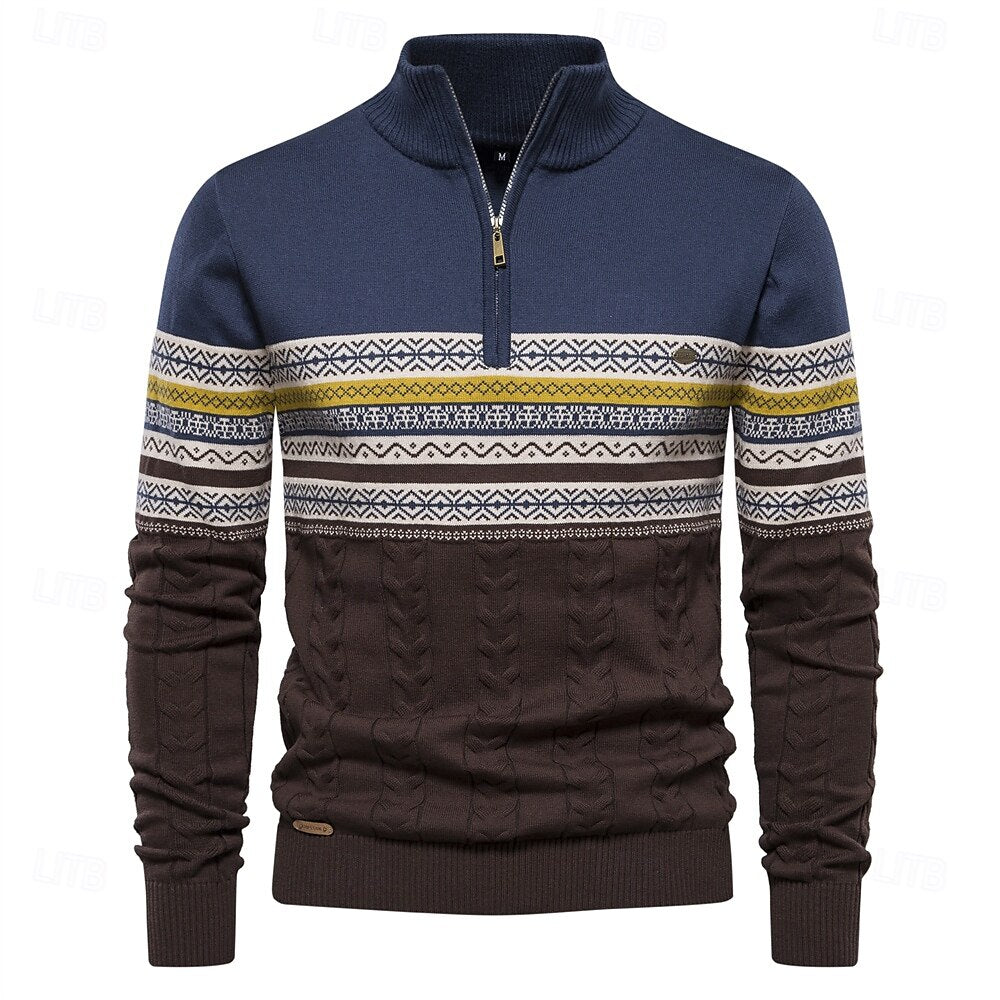 Nicko - Knitted jumper with half zip